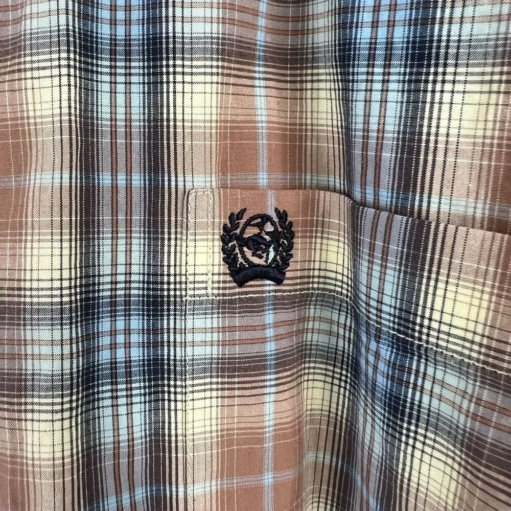 Cinch Men’s Size L Shirt Classic Plaid Long Sleeve‎ Button Down Western Cowboy